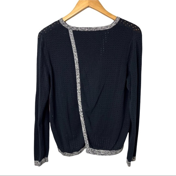 rag & bone Ariana Perforated Split Back Sweater Pullover Size Medium - Picture 5 of 11